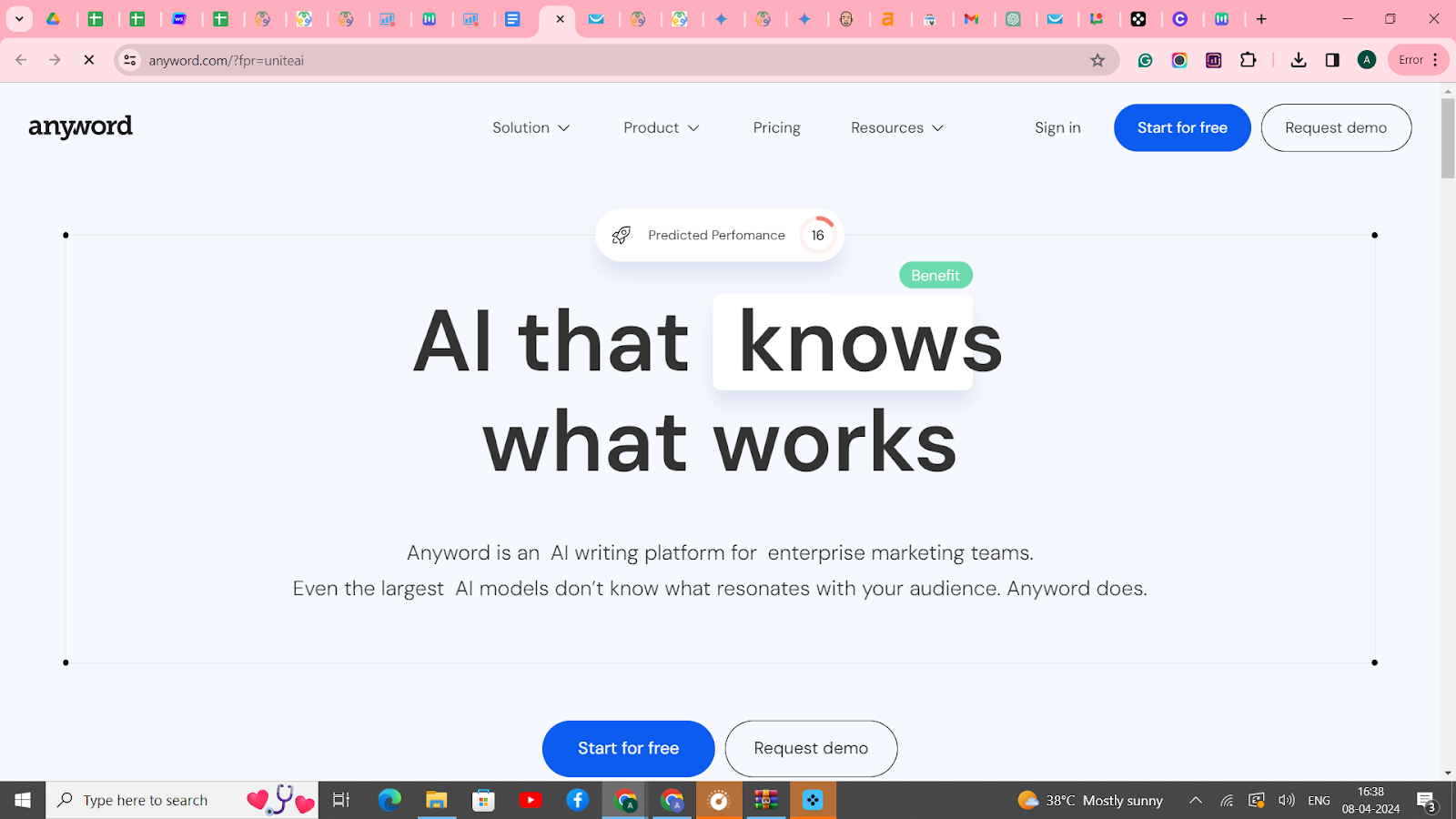 Anyword: An AI Email Writing Tool