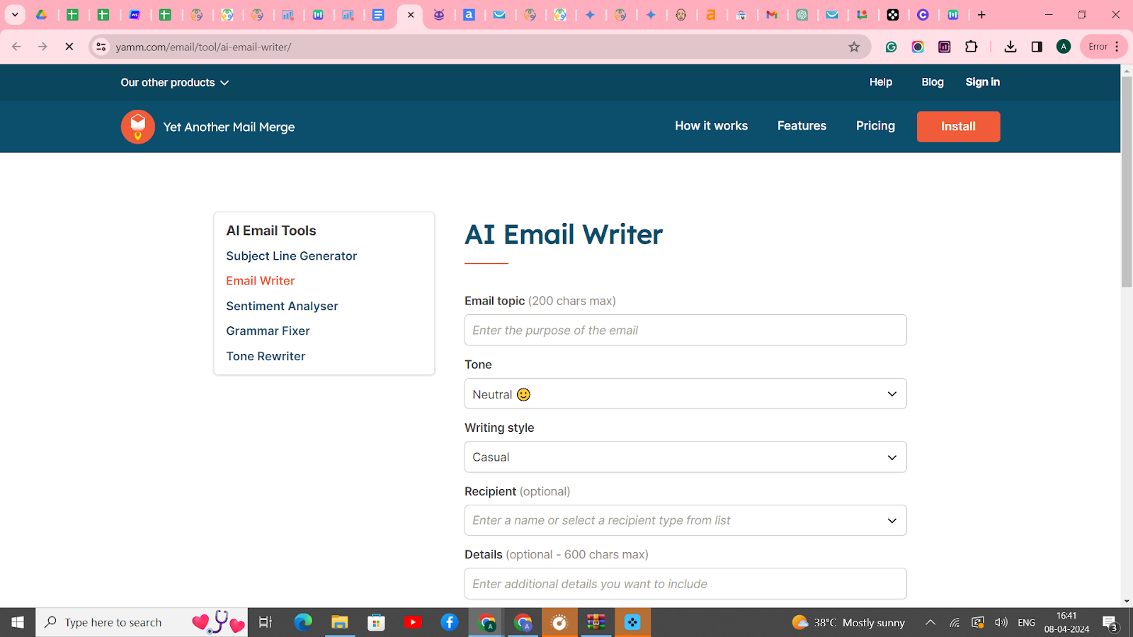 Yamm: An AI Email Writer